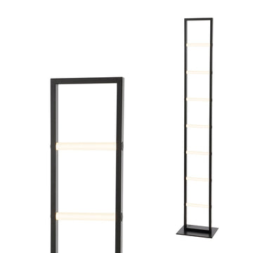 Ivan 59.3" Minimalist Modern Iron Ladder Dimmable Integrated LED Floor Lamp - JONATHAN Y